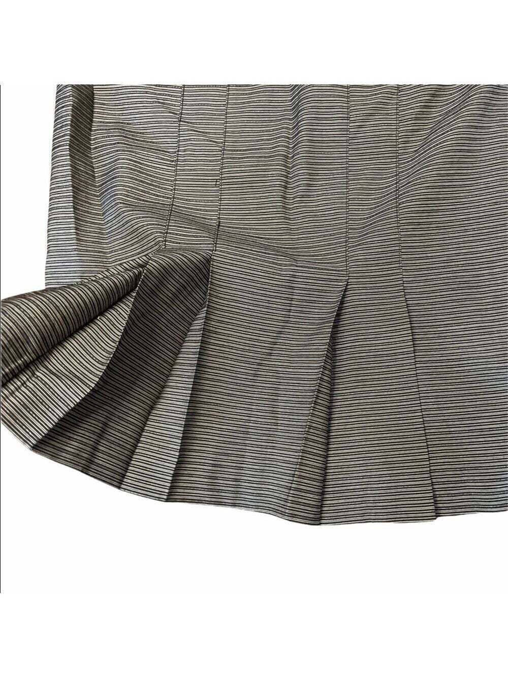 Bianca Nygard Women’s Striped Pencil Skirt with Metallic Thread Pleated … - Picture 8 of 8